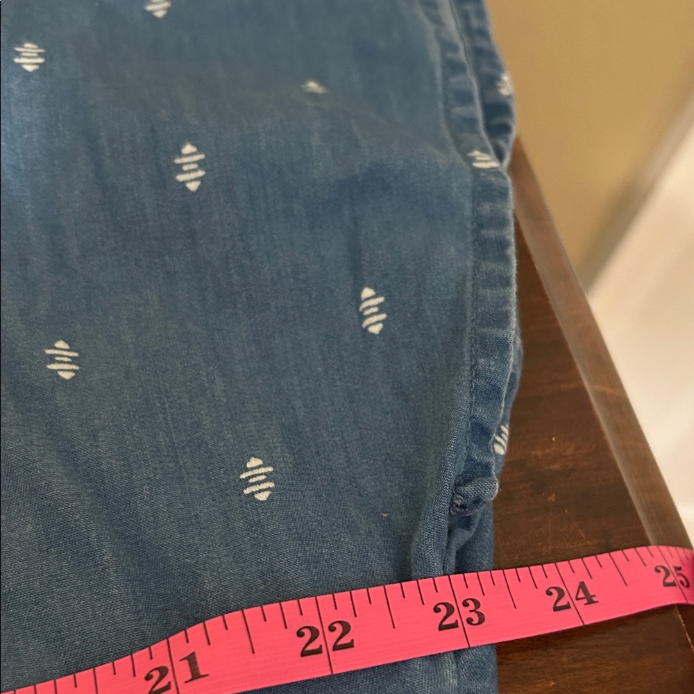 Maurices Blue Button Down Shirt with Pattern - Picture 9 of 9